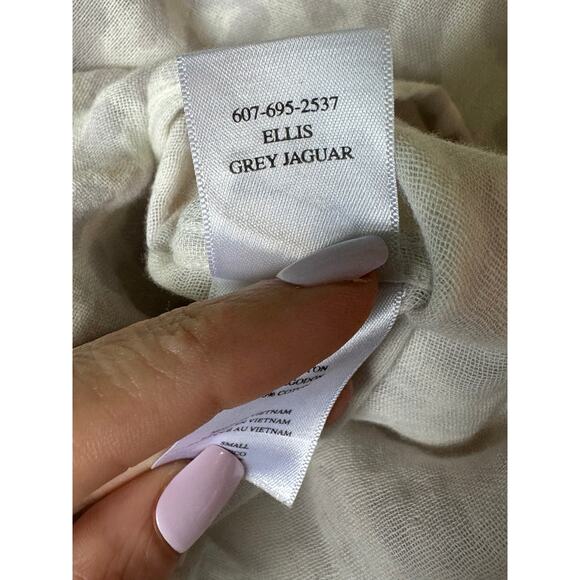 Rails Ellis Grey Jaguar Print Cotton Button Front Top Shirt Tunic size Small - Picture 6 of 16